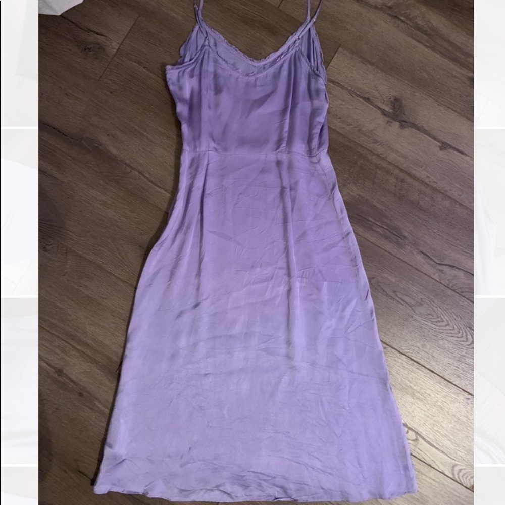 SOLD Aritzia Wilfred satin / silk midi slip dress